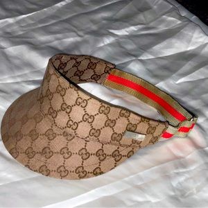 not4sale Gucci Tan/Brown Vintage Tennis Visor Hat